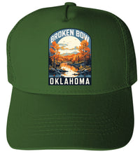 Load image into Gallery viewer, Broken Bow Oklahoma Design B  Unisex Mesh Back Trucker Hat with Adjustable Snapback
