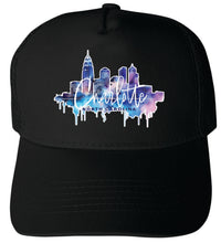 Load image into Gallery viewer, Charlotte North Carolina Design B  Unisex Mesh Back Trucker Hat with Adjustable Snapback
