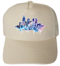 Load image into Gallery viewer, Charlotte North Carolina Design B  Unisex Mesh Back Trucker Hat with Adjustable Snapback

