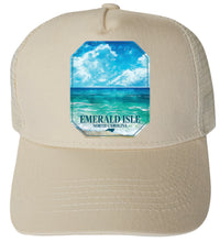 Load image into Gallery viewer, Emerald Isle North Carolina Serene Ocean Design  Unisex Mesh Back Trucker Hat with Adjustable Snapback
