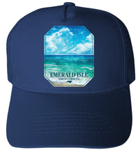 Load image into Gallery viewer, Emerald Isle North Carolina Serene Ocean Design  Unisex Mesh Back Trucker Hat with Adjustable Snapback
