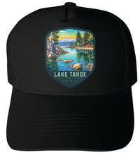 Load image into Gallery viewer, Lake Tahoe Design B  Unisex Mesh Back Trucker Hat with Adjustable Snapback
