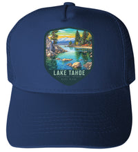 Load image into Gallery viewer, Lake Tahoe Design B  Unisex Mesh Back Trucker Hat with Adjustable Snapback

