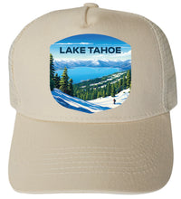 Load image into Gallery viewer, Lake Tahoe Design D  Unisex Mesh Back Trucker Hat with Adjustable Snapback
