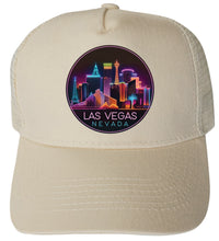 Load image into Gallery viewer, Las Vegas Nevada Design E  Unisex Mesh Back Trucker Hat with Adjustable Snapback
