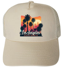 Load image into Gallery viewer, Los Angeles California Design D  Unisex Mesh Back Trucker Hat with Adjustable Snapback
