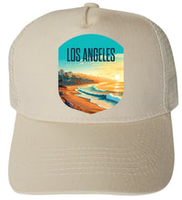 Load image into Gallery viewer, Los Angeles California Design E  Unisex Mesh Back Trucker Hat with Adjustable Snapback
