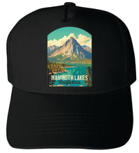 Load image into Gallery viewer, Mammoth Lakes California Design A  Unisex Mesh Back Trucker Hat with Adjustable Snapback
