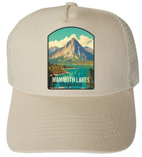 Load image into Gallery viewer, Mammoth Lakes California Design A  Unisex Mesh Back Trucker Hat with Adjustable Snapback
