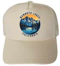 Load image into Gallery viewer, Mammoth Lakes California Design B  Unisex Mesh Back Trucker Hat with Adjustable Snapback
