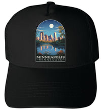 Load image into Gallery viewer, Minneapolis Minnesota Design C  Unisex Mesh Back Trucker Hat with Adjustable Snapback
