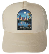 Load image into Gallery viewer, Minneapolis Minnesota Design C  Unisex Mesh Back Trucker Hat with Adjustable Snapback
