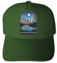 Load image into Gallery viewer, Minneapolis Minnesota Design C  Unisex Mesh Back Trucker Hat with Adjustable Snapback
