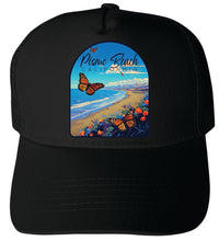 Load image into Gallery viewer, Pismo Beach California Butterfly Beach Design  Unisex Mesh Back Trucker Hat with Adjustable Snapback
