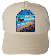Load image into Gallery viewer, Pismo Beach California Butterfly Beach Design  Unisex Mesh Back Trucker Hat with Adjustable Snapback
