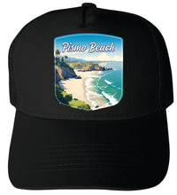 Load image into Gallery viewer, Pismo Beach California Shoreline Design  Unisex Mesh Back Trucker Hat with Adjustable Snapback

