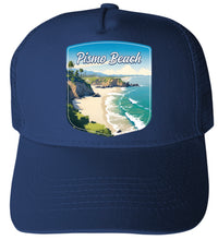 Load image into Gallery viewer, Pismo Beach California Shoreline Design  Unisex Mesh Back Trucker Hat with Adjustable Snapback
