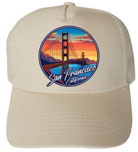 Load image into Gallery viewer, San Francisco California Design A  Unisex Mesh Back Trucker Hat with Adjustable Snapback
