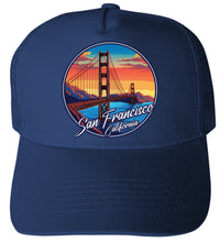 Load image into Gallery viewer, San Francisco California Design A  Unisex Mesh Back Trucker Hat with Adjustable Snapback
