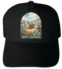 Load image into Gallery viewer, Santa Fe New Mexico Design C Unisex Mesh Back Trucker Hat with Adjustable Snapback
