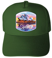Load image into Gallery viewer, Sydney Australia Design A Unisex Mesh Back Trucker Hat with Adjustable Snapback
