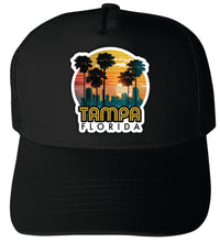 Load image into Gallery viewer, Tampa Florida Design C Unisex Mesh Back Trucker Hat with Adjustable Snapback

