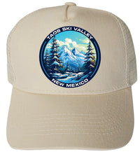 Load image into Gallery viewer, Taos Ski Valley New Mexico Design A Unisex Mesh Back Trucker Hat with Adjustable Snapback
