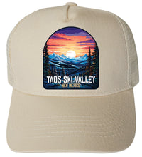 Load image into Gallery viewer, Taos Ski Valley New Mexico Design B Unisex Mesh Back Trucker Hat with Adjustable Snapback
