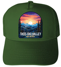 Load image into Gallery viewer, Taos Ski Valley New Mexico Design B Unisex Mesh Back Trucker Hat with Adjustable Snapback
