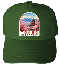 Load image into Gallery viewer, Tokyo Japan Design A Unisex Mesh Back Trucker Hat with Adjustable Snapback
