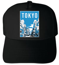 Load image into Gallery viewer, Tokyo Japan Design E Unisex Mesh Back Trucker Hat with Adjustable Snapback
