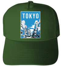 Load image into Gallery viewer, Tokyo Japan Design E Unisex Mesh Back Trucker Hat with Adjustable Snapback
