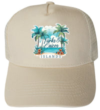 Load image into Gallery viewer, Turks and Caicos Islands Design C Unisex Mesh Back Trucker Hat with Adjustable Snapback
