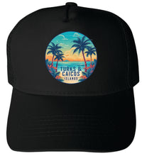 Load image into Gallery viewer, Turks and Caicos Islands Design D Unisex Mesh Back Trucker Hat with Adjustable Snapback
