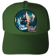 Load image into Gallery viewer, Vail Colorado Design C Unisex Mesh Back Trucker Hat with Adjustable Snapback
