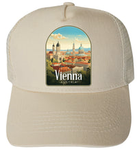Load image into Gallery viewer, Vienna Austria Design A Unisex Mesh Back Trucker Hat with Adjustable Snapback
