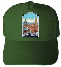 Load image into Gallery viewer, Vienna Austria Design B Unisex Mesh Back Trucker Hat with Adjustable Snapback
