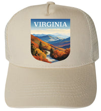 Load image into Gallery viewer, Virginia Design A Unisex Mesh Back Trucker Hat with Adjustable Snapback
