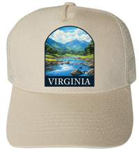 Load image into Gallery viewer, Virginia Design B Unisex Mesh Back Trucker Hat with Adjustable Snapback
