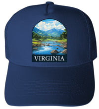 Load image into Gallery viewer, Virginia Design B Navy Unisex Mesh Back Trucker Hat with Adjustable Snapback 4-Pack
