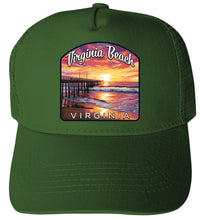 Load image into Gallery viewer, Virginia Beach Virginia Design A Unisex Mesh Back Trucker Hat with Adjustable Snapback
