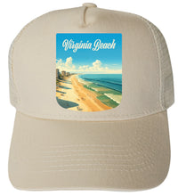 Load image into Gallery viewer, Virginia Beach Virginia Design B Unisex Mesh Back Trucker Hat with Adjustable Snapback
