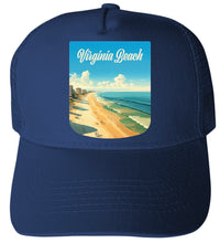 Load image into Gallery viewer, Virginia Beach Virginia Design B Unisex Mesh Back Trucker Hat with Adjustable Snapback
