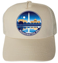 Load image into Gallery viewer, Washington DC Design A Unisex Mesh Back Trucker Hat with Adjustable Snapback
