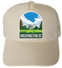 Load image into Gallery viewer, Washington DC Design B Unisex Mesh Back Trucker Hat with Adjustable Snapback
