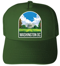 Load image into Gallery viewer, Washington DC Design B Unisex Mesh Back Trucker Hat with Adjustable Snapback
