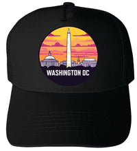 Load image into Gallery viewer, Washington DC Design C Unisex Mesh Back Trucker Hat with Adjustable Snapback
