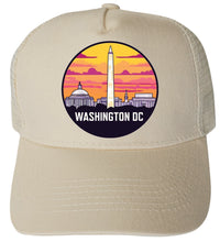 Load image into Gallery viewer, Washington DC Design C Unisex Mesh Back Trucker Hat with Adjustable Snapback
