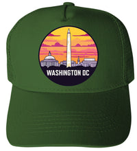 Load image into Gallery viewer, Washington DC Design C Unisex Mesh Back Trucker Hat with Adjustable Snapback
