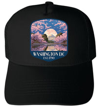 Load image into Gallery viewer, Washington DC Design D Unisex Mesh Back Trucker Hat with Adjustable Snapback
